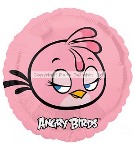 BALÃO METALIZADO ANGRY BIRDS ROSA 18"